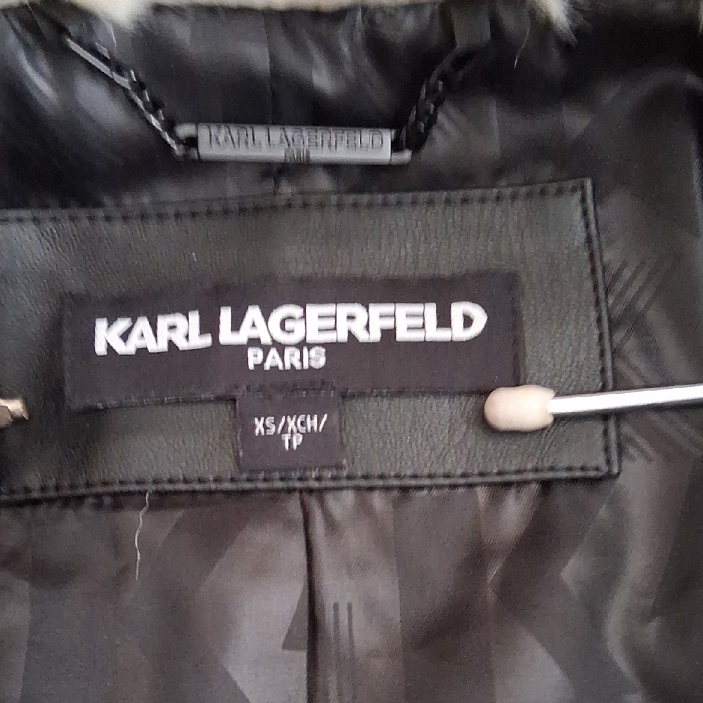 Karl Lagerfeld Beige Teddy Jacket - Picture 6 of 7